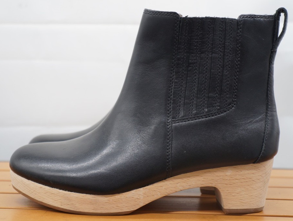 NWOT Madewell The Clog Boot in Black Leather Size 7 MSRP $198